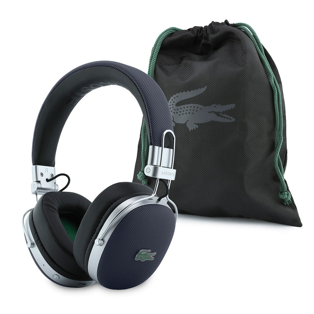 Lacoste Orjinal Lisanslı LH03 Taşıma Çantalı Ayarlanabilir Pike Kulak Üstü Bluetooth Kulaklık v5.4