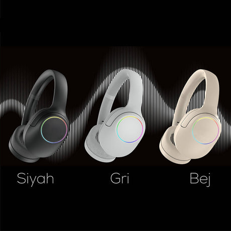 Lapas LP-HD003 RGB LED Işıklı Kulak Üstü Bluetooth v5.4 Kulaklık