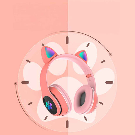 Lapas P40 Kedi Kulaklı Tasarımlı RGB Işıklı Bluetooth Kulaklık