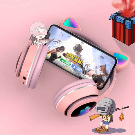 Lapas P40 Kedi Kulaklı Tasarımlı RGB Işıklı Bluetooth Kulaklık