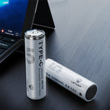 Lenyes AA105 Type-C Şarj Portlu Şarj Edilebilir AA Lityum-ion Pil 2800mWh 1.5V 2 Adet