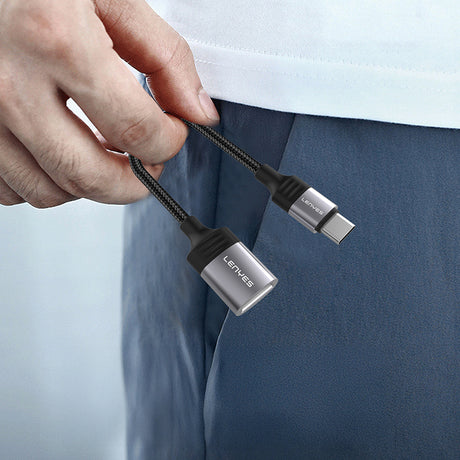 Lenyes AX122 USB to Type-C Dönüştürücü OTG Kablo