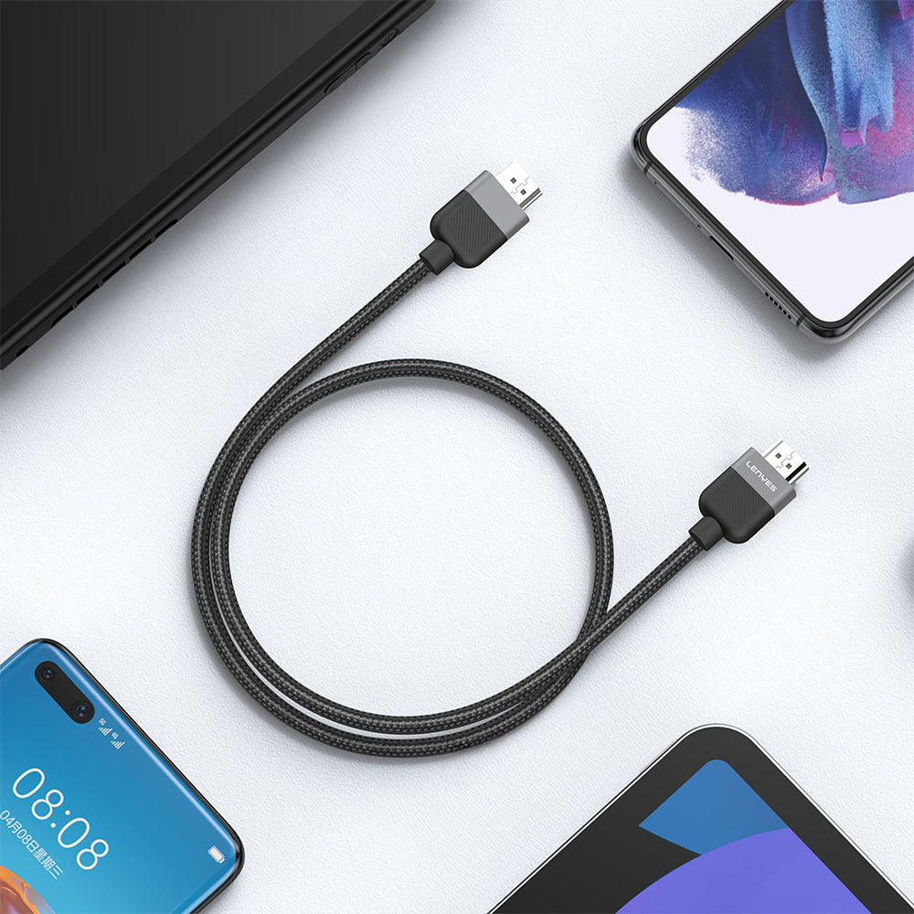 Lenyes AX130 HDTV Görüntü ve Ses Aktarıcı HDMI Kablo Ultra HD 4K 60Hz 1.5M