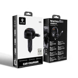 Lenyes CA59 Type-C Kablolu Hızlı Şarj Özellikli Type-C + USB-A Portlu Araç Şarj Aleti PD 60W