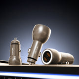 Lenyes CA64 Hızlı Şarj Özellikli Dual USB-A + Type-C Portlu PD Araç Şarj Aleti 30W