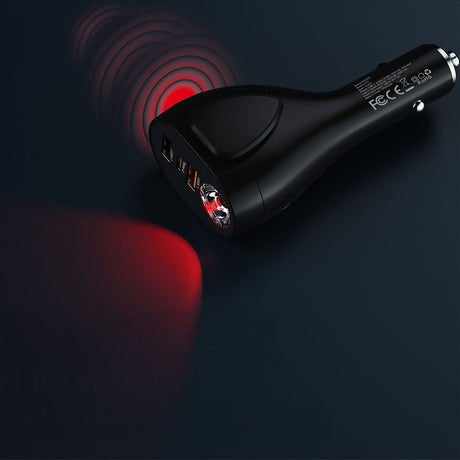 Lenyes CA70 Type-C + Dual USB-A Portlu Hızlı Şarj Özellikli Çok Fonksiyonlu Araç Şarj Aleti 20W