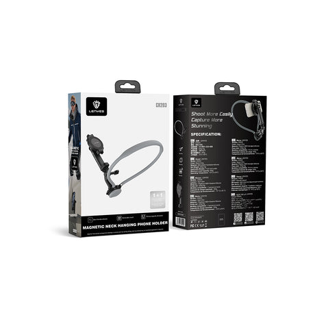 Lenyes CR203 2in1 Eller Serbest Magnetik Boyun Askılı Telefon Tutucu