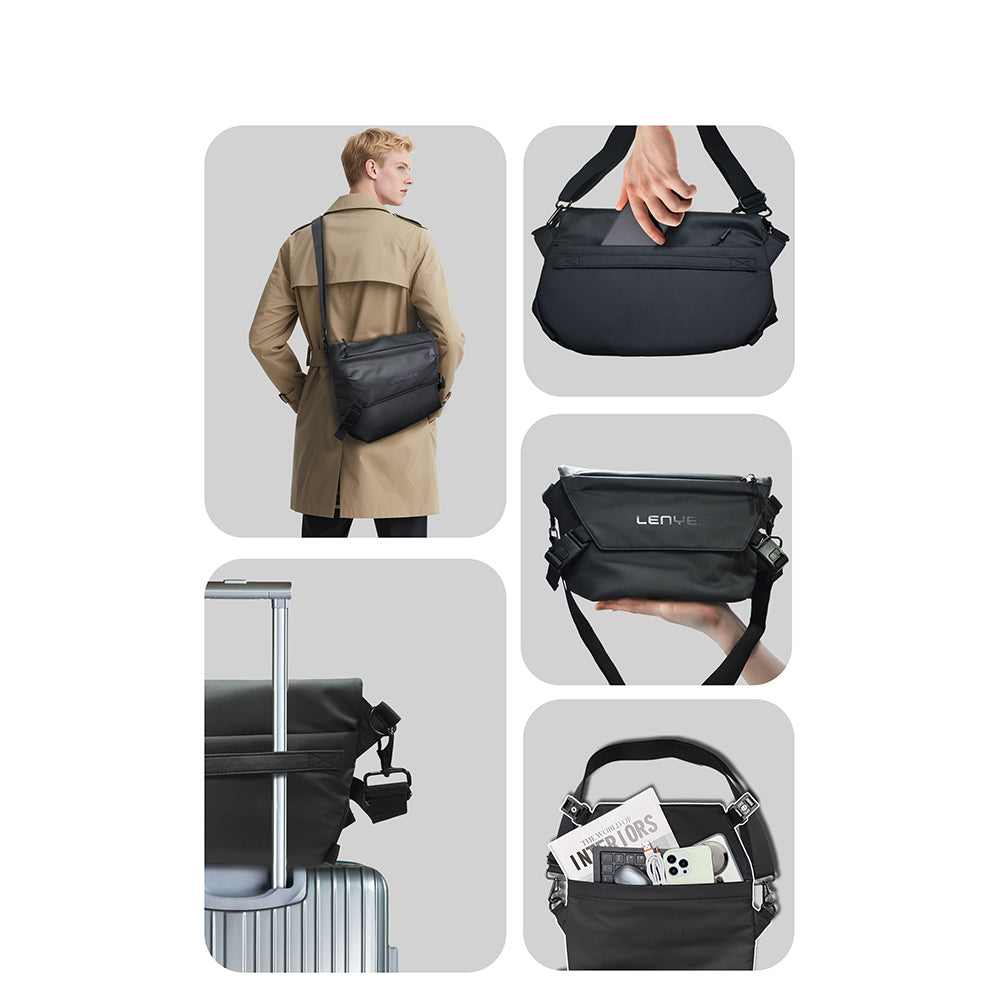 Lenyes LB562 Dreamer Crossbody Serisi Su Geçirmez Deri Tasarımlı Çapraz Vücut Çantası