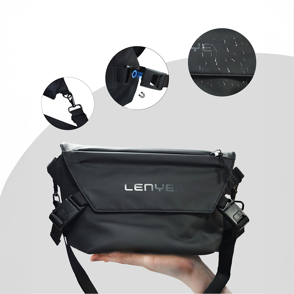 Lenyes LB562 Dreamer Crossbody Serisi Su Geçirmez Deri Tasarımlı Çapraz Vücut Çantası