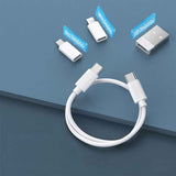 Lenyes LB601 6in1 Type-C to Type-C Kablolu 60W Çevirici Adaptör Seti Standlı Saklama Kutusu