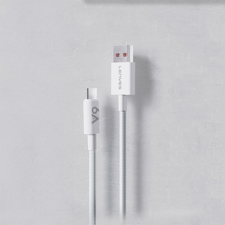 Lenyes LC518 USB-A to Type-C 6A Örgü Tasarımlı Hızlı Şarj Özellikli Data ve Şarj Kablosu 66W 1M