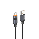 Lenyes LC529 USB-A to Type-C LED Dijital Göstergeli Hızlı Şarj Özellikli Data ve Şarj Kablosu 66W 1M