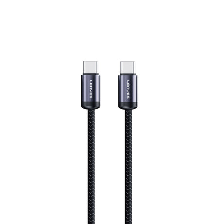 Lenyes LC537 Type-C to Type-C Hızlı Şarj Özellikli Örgülü Data ve Şarj Kablosu 60W 1M