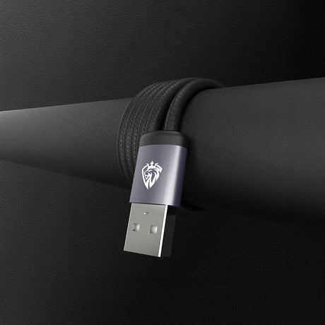 Lenyes LC537 USB-A to Type-C Örgü Tasarımlı Hızlı Şarj Özellikli Data ve Şarj Kablosu 10W 1M