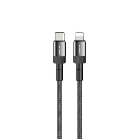 Lenyes LC546 Type-C to Lightning Örgü Tasarımlı Hızlı Şarj Özellikli Data ve Şarj Kablosu 27W 1M