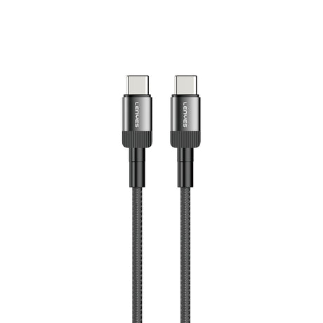 Lenyes LC546 Type-C to Type-C Örgü Tasarımlı Hızlı Şarj Özellikli Data ve Şarj Kablosu 60W 1M