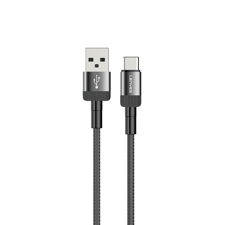 Lenyes LC546 USB-A to Type-C Örgü Tasarımlı Hızlı Şarj Özellikli Data ve Şarj Kablosu 12W 1M