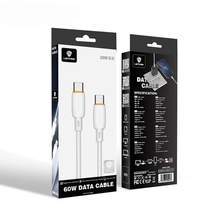 Lenyes LC548-TC-TC Type-C to Type-C Hızlı Şarj Özellikli PD Data ve Şarj Kablosu 60W 1M