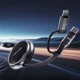 Lenyes LC552 4in1 USB-A - Type-C + Type-C to Lightning Makaralı Data ve Şarj Kablosu 60W 95cm