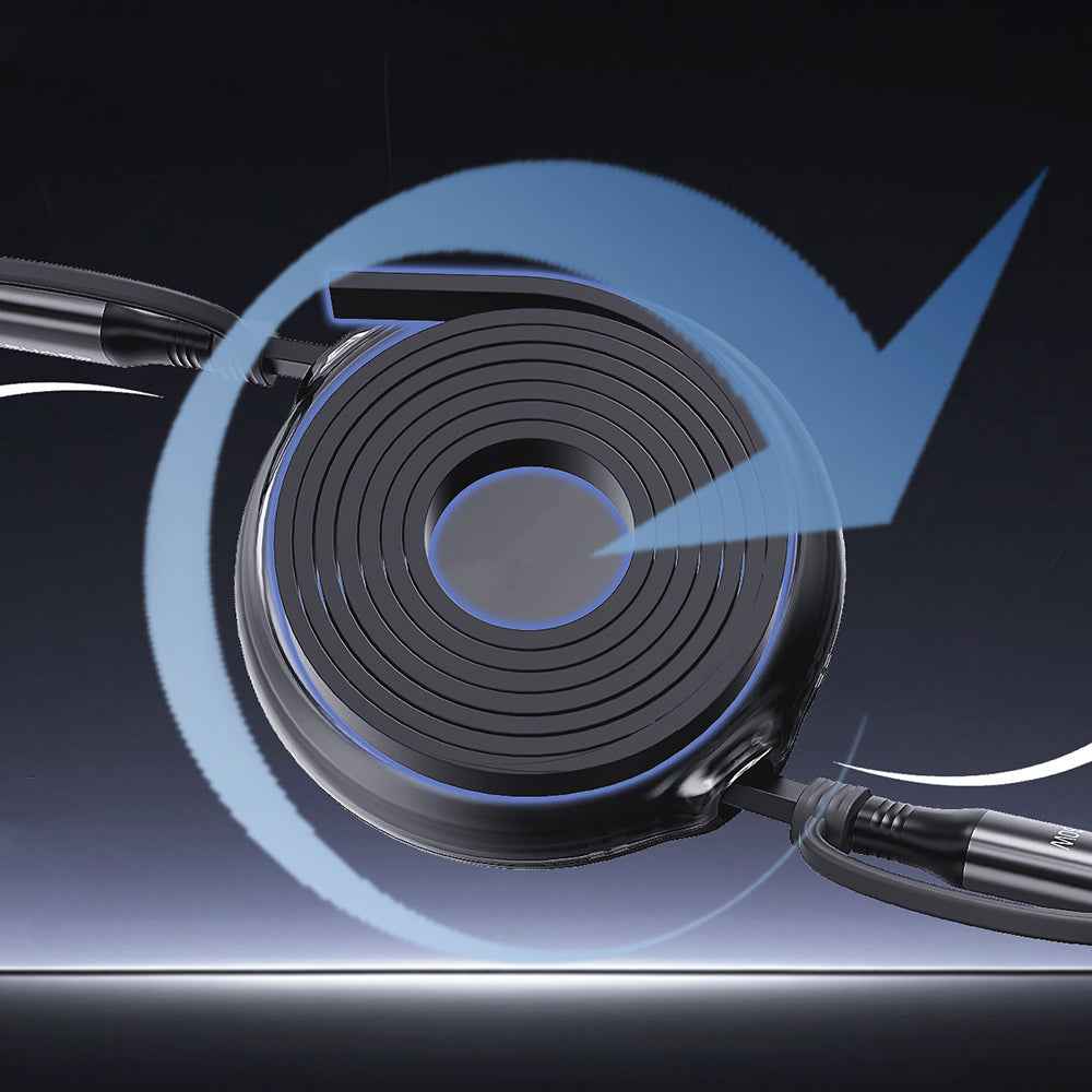 Lenyes LC552 4in1 USB-A - Type-C + Type-C to Lightning Makaralı Data ve Şarj Kablosu 60W 95cm