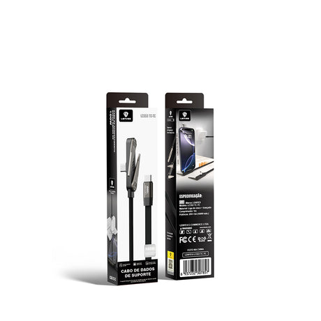 Lenyes LC553 Type-C to Type-C E-MARK Çipli Standlı Data ve Şarj Kablosu 100W 1M