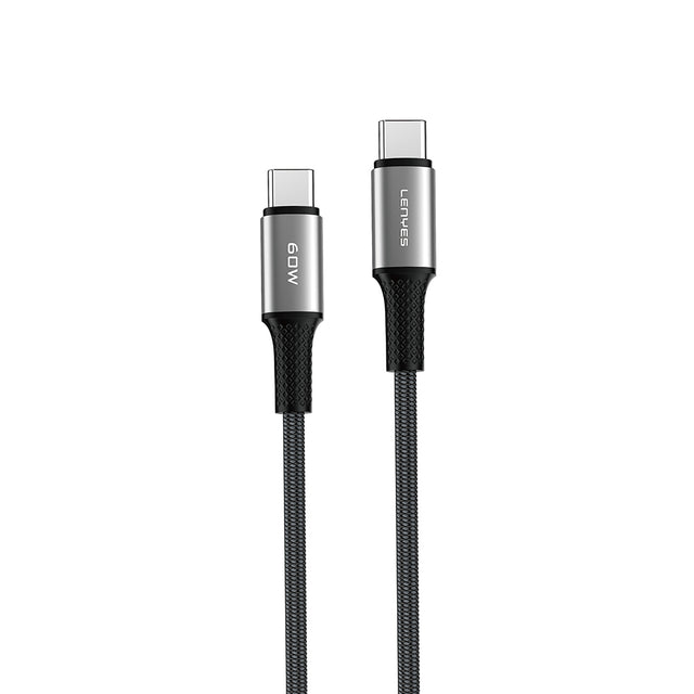 Lenyes LC559 Type-C to Type-C PD Örgü Tasarımlı Hızlı Şarj Özellikli Data ve Şarj Kablosu 60W 1M