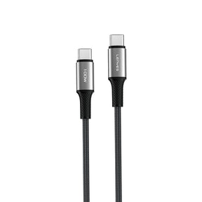 Lenyes LC561 Type-C to Type-C PD Örgü Tasarımlı Hızlı Şarj Özellikli Data ve Şarj Kablosu 100W 1M