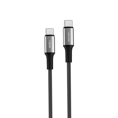 Lenyes LC561 Type-C to Type-C PD Örgü Tasarımlı Hızlı Şarj Özellikli Data ve Şarj Kablosu 100W 1M