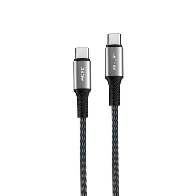 Lenyes LC564 Type-C to Type-C PD Örgü Tasarımlı Hızlı Şarj Özellikli Data ve Şarj Kablosu 240W 2M