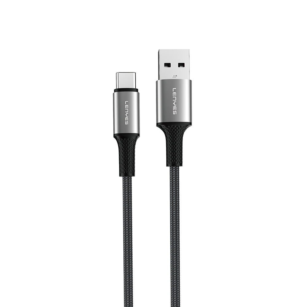 Lenyes LC566 USB-A to Type-C Örgü Tasarımlı Hızlı Şarj Özellikli Data ve Şarj Kablosu 12W 2M