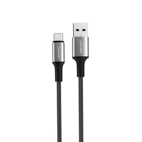 Lenyes LC566 USB-A to Type-C Örgü Tasarımlı Hızlı Şarj Özellikli Data ve Şarj Kablosu 12W 2M