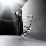 Lenyes LC568 4in1 USB-A - Type-C + Type-C to Lightning Data ve Şarj Kablosu 100W 1M