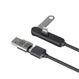 Lenyes LC569 2in1 USB-A - Type-C + Type-C Standlı Data ve Şarj Kablosu 240W 1.2M