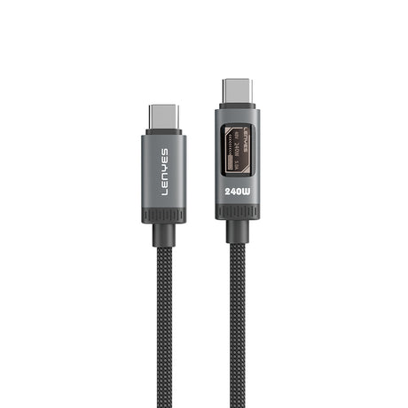 Lenyes LC571 OLED Dijital Ekranlı Type-C to Type-C Data ve Şarj Kablosu 240W 1.2M
