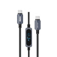 Lenyes LC572 TFT Ekranlı Type-C to Type-C Data ve Şarj Kablosu 240W 1.2M