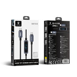 Lenyes LC572 TFT Ekranlı Type-C to Type-C Data ve Şarj Kablosu 240W 1.2M