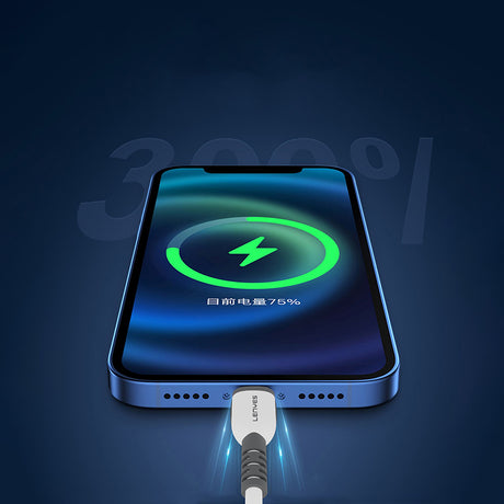 Lenyes LC979 USB-A to Lightning Hızlı Şarj Özellikli Data ve Şarj Kablosu 2.4A 1M