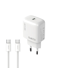 Lenyes LCH90-TC-TC Type-C to Type-C GaN Teknolojili PD Hızlı Şarj Özellikli Şarj Seti 20W