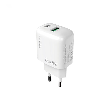 Lenyes LCH91 Type-C ve USB GaN Teknolojili PD Hızlı Şarj Özellikli Şarj Başlığı 20W