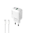 Lenyes LCH93-TC-L Type-C to Lightning GaN Teknolojili PD ve USB Hızlı Şarj Özellikli Şarj Seti 30W