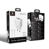 Lenyes LCH93-TC-TC Type-C to Type-C GaN Teknolojili PD ve USB Hızlı Şarj Özellikli Şarj Seti 30W