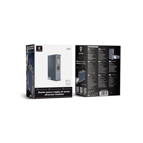 Lenyes LCI205 LED Işıklı Araç Akü Acil Durum Takviye Güç Kaynağı ve Hava Kompresörü 12V 100W 7200mAh