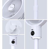Lenyes LHF10 Dijital LED Göstergeli 5 Kademeli Uzaktan Kumandalı Uzayabilen Gövdeli 10 inç Fan