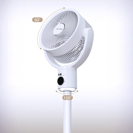 Lenyes LHF10 Dijital LED Göstergeli 5 Kademeli Uzaktan Kumandalı Uzayabilen Gövdeli 10 inç Fan