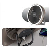 Lenyes LHF11 Led Işıklı 4 Kademeli Çok Fonksiyonlu Soğutucu Fan