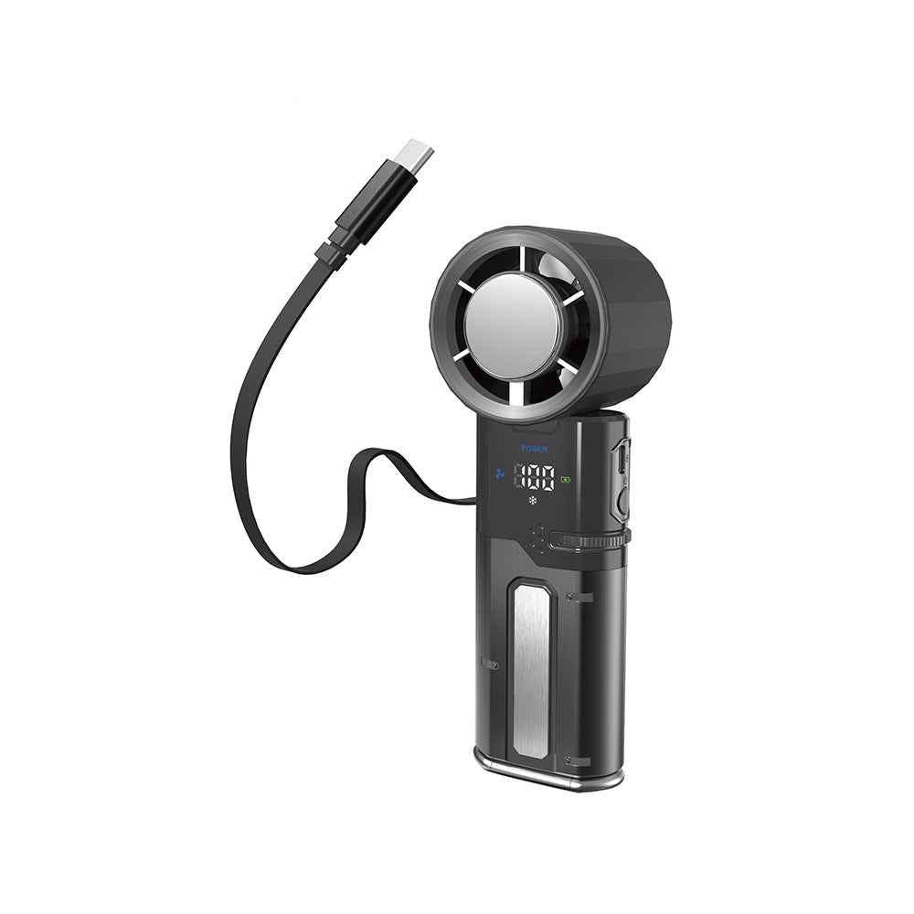 Lenyes LHF14 Dijital LED Göstergeli Buz Kompresli Katlanabilir Portatif Soğutucu El Fanı