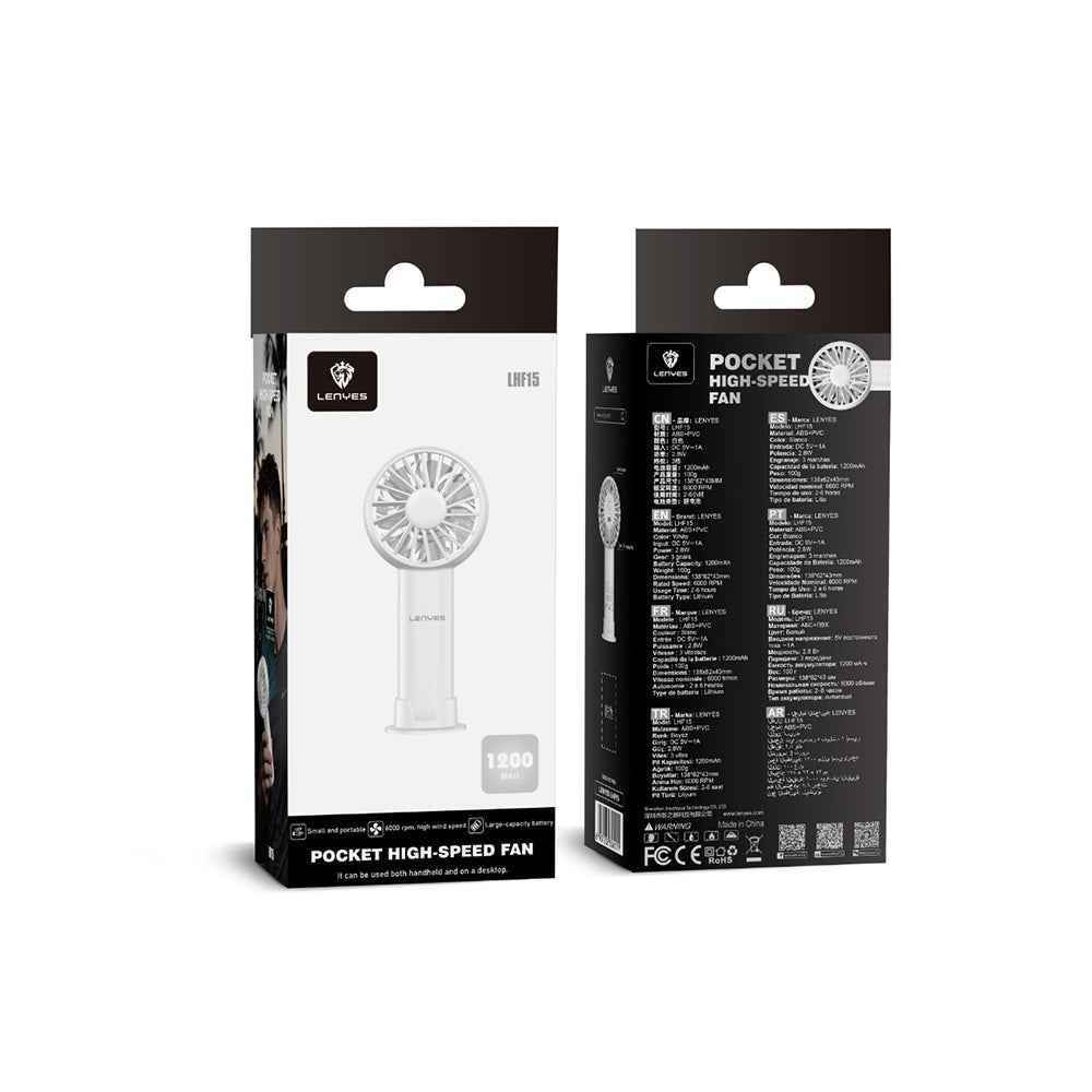Lenyes LHF15 3 Kademeli Portatif Mini Soğutucu El Fanı
