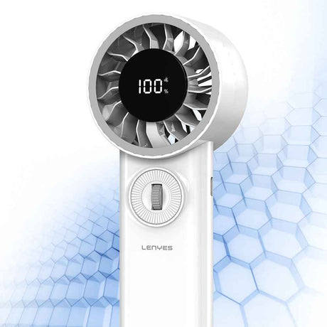 Lenyes LHF18 Dijital LED Göstergeli Yüksek Hızlı Portatif Soğutucu El Fanı