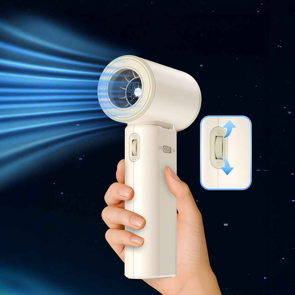 Lenyes LHF19 Dijital LED Göstergeli Yüksek Hızlı Portatif Soğutucu El Fanı