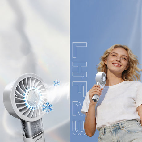 Lenyes LHF23 Dijital LED Göstergeli Buz Kompresli Portatif Katlanabilir Soğutucu El Fanı